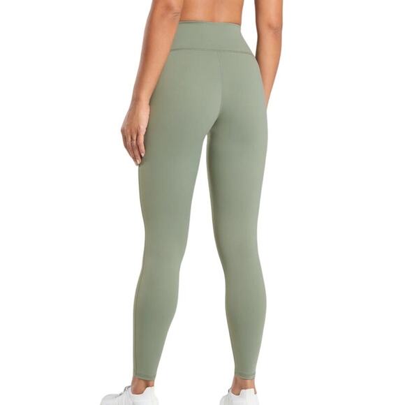 GYMSHARK Elevate High waist Full length Breathable Leggings in unit green-Size M - Picture 2 of 7